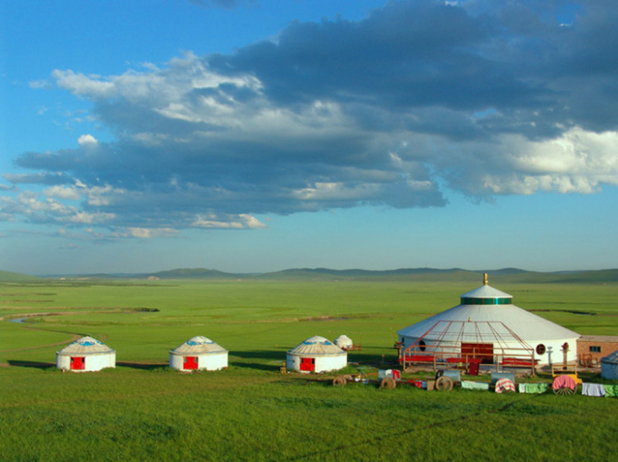 축제 활동 4개의 층 내화성 덮개 직물을 가진 몽골 천막 가정